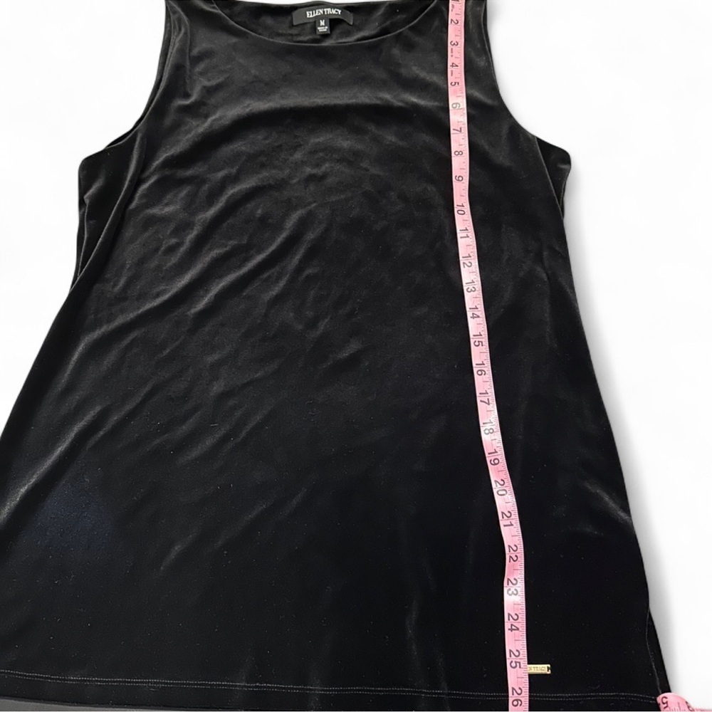 Ellen Tracy Classic Black Velvet Tank Top - Picture 6 of 6